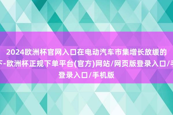 2024欧洲杯官网入口在电动汽车市集增长放缓的情况下-欧洲杯正规下单平台(官方)网站/网页版登录入口/手机版