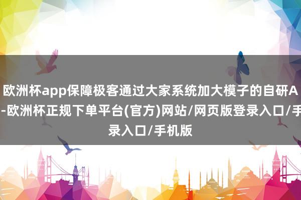欧洲杯app保障极客通过大家系统加大模子的自研AI时刻-欧洲杯正规下单平台(官方)网站/网页版登录入口/手机版