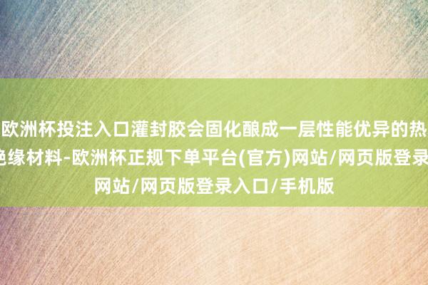 欧洲杯投注入口灌封胶会固化酿成一层性能优异的热固性高分子绝缘材料-欧洲杯正规下单平台(官方)网站/网页版登录入口/手机版