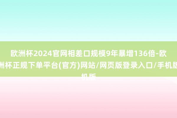 欧洲杯2024官网相差口规模9年暴增136倍-欧洲杯正规下单平台(官方)网站/网页版登录入口/手机版
