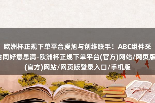 欧洲杯正规下单平台爱旭与创维联手！ABC组件采购等一揽子和谐合同好意思满-欧洲杯正规下单平台(官方)网站/网页版登录入口/手机版