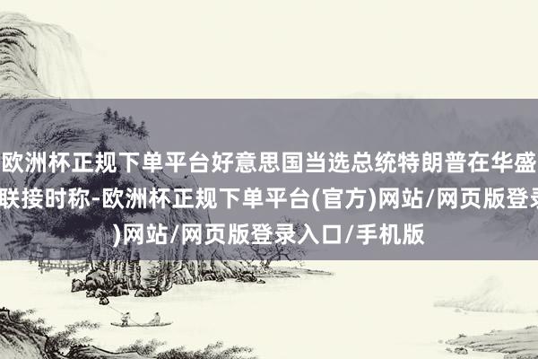 欧洲杯正规下单平台好意思国当选总统特朗普在华盛顿市中心举行联接时称-欧洲杯正规下单平台(官方)网站/网页版登录入口/手机版