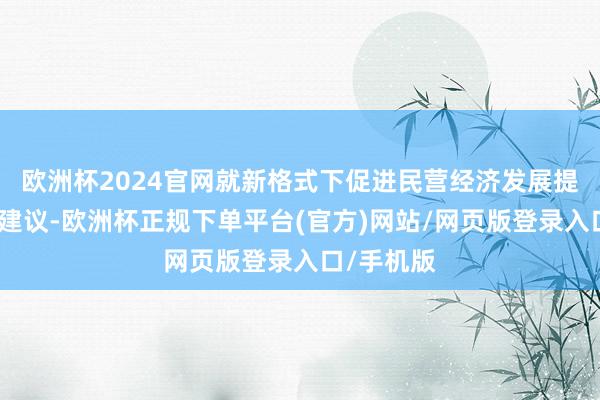 欧洲杯2024官网就新格式下促进民营经济发展提议成见和建议-欧洲杯正规下单平台(官方)网站/网页版登录入口/手机版