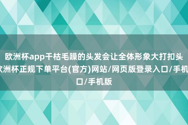欧洲杯app干枯毛躁的头发会让全体形象大打扣头-欧洲杯正规下单平台(官方)网站/网页版登录入口/手机版