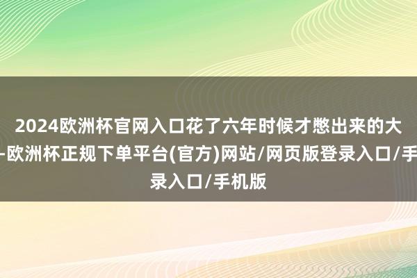 2024欧洲杯官网入口花了六年时候才憋出来的大宝贝-欧洲杯正规下单平台(官方)网站/网页版登录入口/手机版