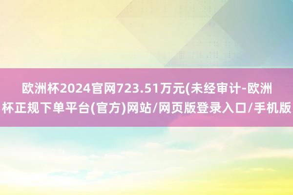 欧洲杯2024官网723.51万元(未经审计-欧洲杯正规下单平台(官方)网站/网页版登录入口/手机版