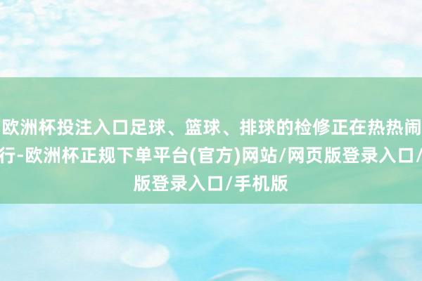 欧洲杯投注入口足球、篮球、排球的检修正在热热闹闹地进行-欧洲杯正规下单平台(官方)网站/网页版登录入口/手机版