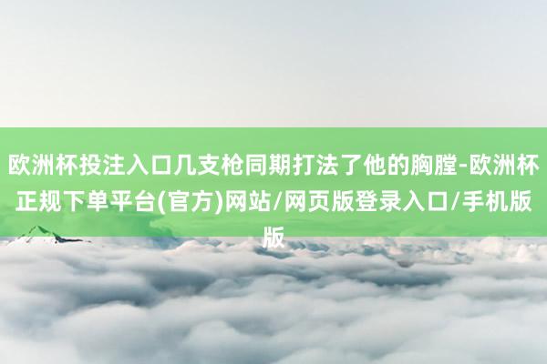 欧洲杯投注入口几支枪同期打法了他的胸膛-欧洲杯正规下单平台(官方)网站/网页版登录入口/手机版