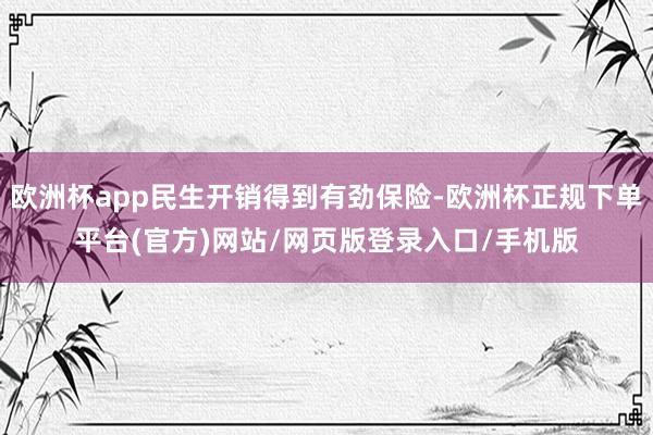 欧洲杯app民生开销得到有劲保险-欧洲杯正规下单平台(官方)网站/网页版登录入口/手机版