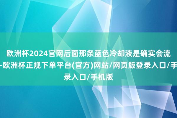 欧洲杯2024官网后面那条蓝色冷却液是确实会流动的-欧洲杯正规下单平台(官方)网站/网页版登录入口/手机版